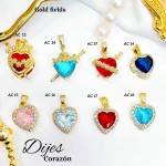 #022 cadena con dije corazon solo dije 1.65$