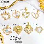 #022 cadena con dije corazon solo dije 1.65$