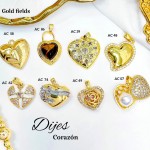 #022 cadena con dije corazon solo dije 1.65$
