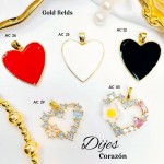 #022 cadena con dije corazon solo dije 1.65$
