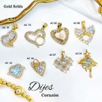 #022 cadena con dije corazon solo dije 1.65$