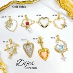 #022 cadena con dije corazon solo dije 1.65$