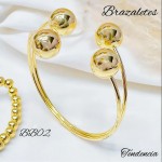 pulsera rigida lujo bano 18k