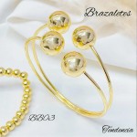pulsera rigida lujo bano 18k