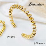pulsera rigida lujo bano 18k