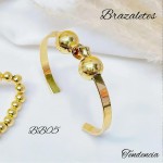 pulsera rigida lujo bano 18k