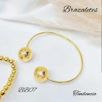pulsera rigida lujo bano 18k