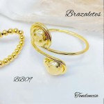 pulsera rigida lujo bano 18k