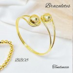 pulsera rigida lujo bano 18k