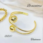 pulsera rigida lujo bano 18k