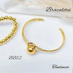 pulsera rigida lujo bano 18k
