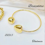 pulsera rigida lujo bano 18k