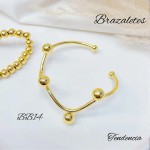 pulsera rigida lujo bano 18k