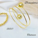 pulsera rigida lujo bano 18k