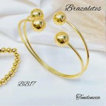 pulsera rigida lujo bano 18k