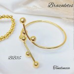 pulsera rigida lujo bano 18k