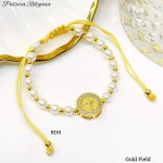 #1 pulsera balin con perla dije religiosa #1 pulsera balin con perla dije religiosa