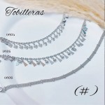 #P tobillera lujos Oro chino  plateado