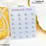 Paquete de topito de diamante redondo-cuadrado