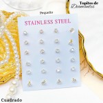 Paquete de topito de diamante redondo-cuadrado