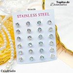 Paquete de topito de diamante redondo-cuadrado