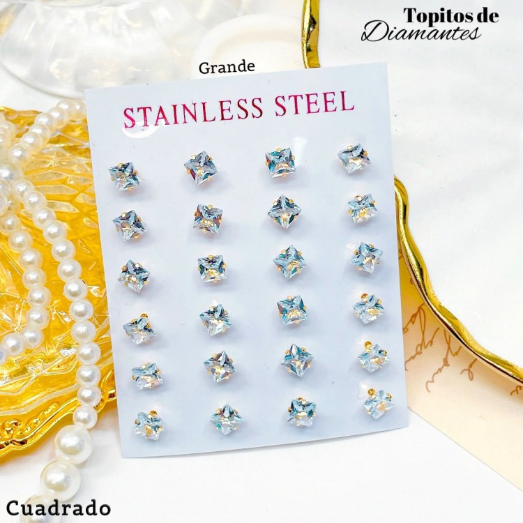 Paquete de topito de diamante redondo-cuadrado