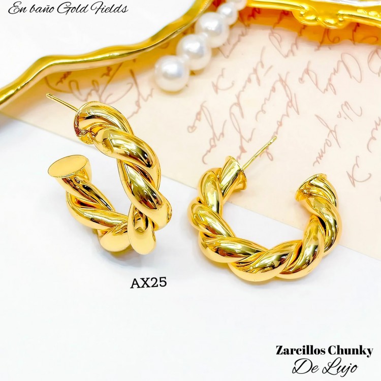 #Ax zarcillo lujos tipo gold field 18k #Ax zarcillo lujos tipo gold field 18k