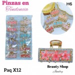 #006paquete de pinzas en tendencia X12 unidades