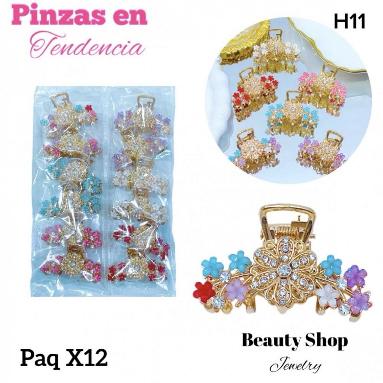 #006paquete de pinzas en tendencia X12 unidades