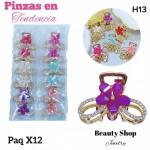 #006paquete de pinzas en tendencia X12 unidades