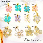 #022 cadena con dije de flores en tendencia solo dije 1.65
