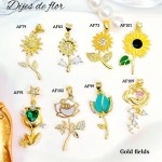 #022 cadena con dije de flores en tendencia solo dije 1.65