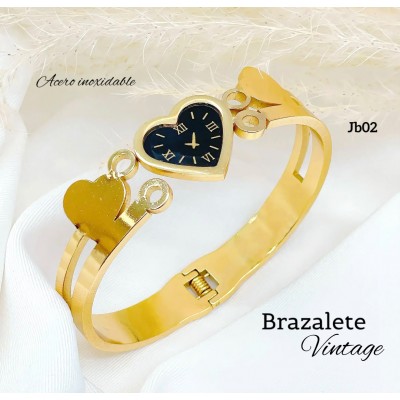 #0 brazalete tipo reloj en tendencia acero inoxidable