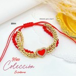 #1 pulsera triple balin con dije 