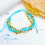#1 pulsera triple balin con dije 