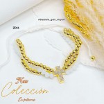 #1 pulsera triple balin con dije 