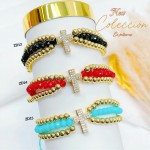 #1 pulsera triple balin con dije 