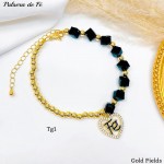 #1 pulsera balin + cristal con dije 