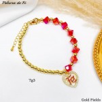 #1 pulsera balin + cristal con dije 