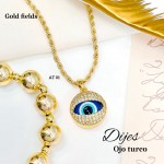 #022 cadena con dije ojo turco solo dije 1.65