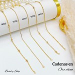 #37 cadena oro chino18 k #wt