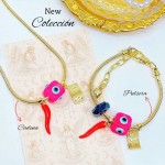 #1 juego cadena +pulsera  Pandora ojo turco 