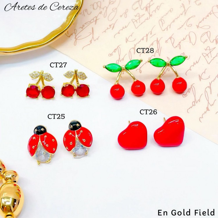 #ct zarcillo cereza gold field