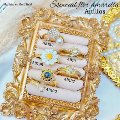 anillo dia flor amarilla