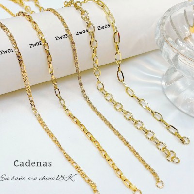 #37 cadena oro chino 18k #zw