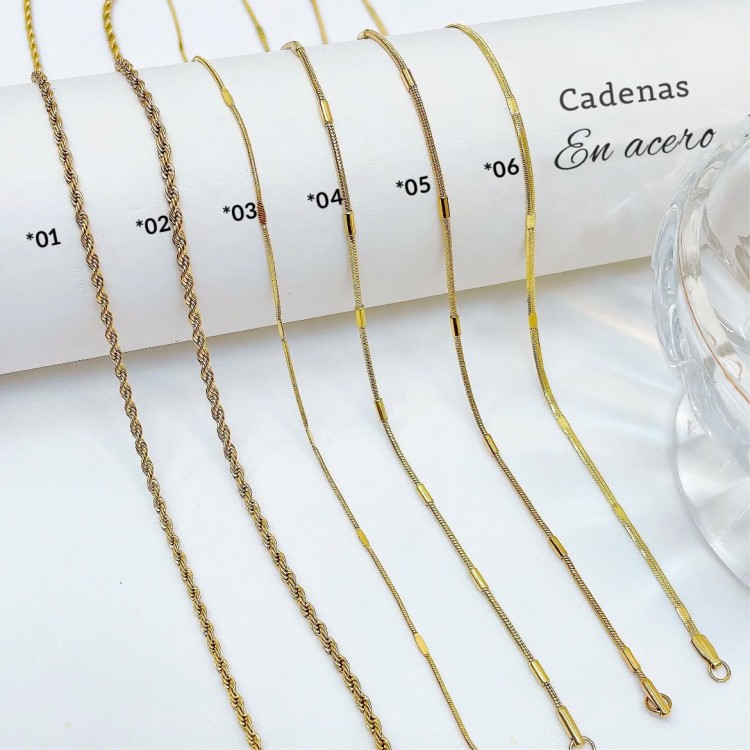 #37 cadena acero inoxidable #*