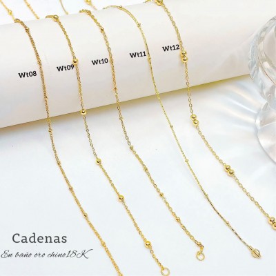 #37 cadena oro chino18 k #wt