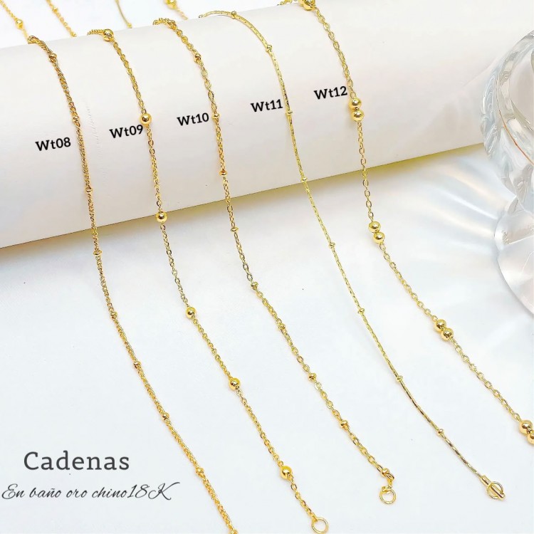 #37 cadena oro chino18 k #wt