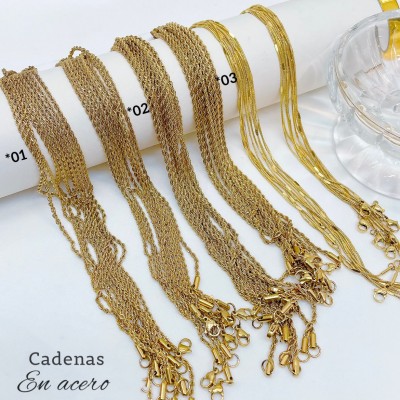 #37 paquete cadena acero inoxidable 10 und #*