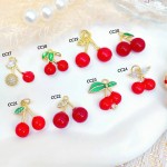 #011 cadena con dije cereza （ dije 1.2$) 7.5&